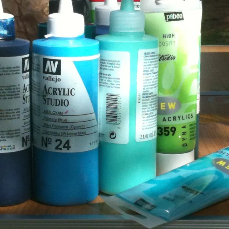 Materiales de pintura de Cristina Lanz